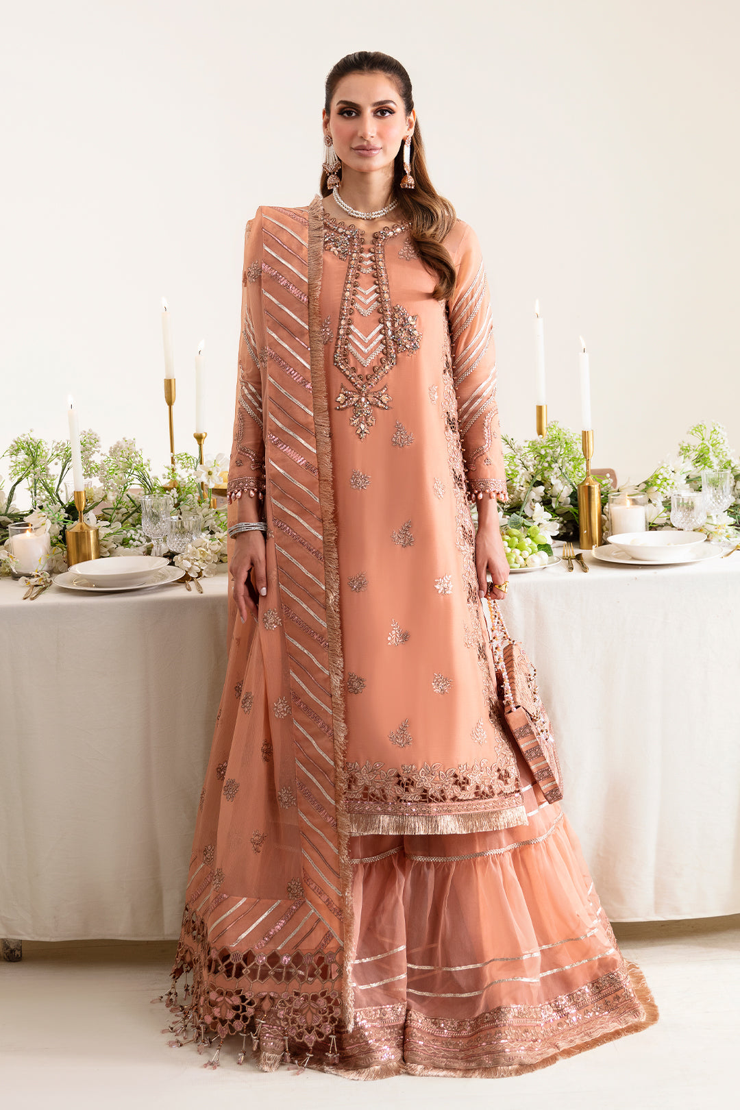 AF-HM-4020-Margret | 3Pc Unstitched Suit Festive Chiffon Organza Reena By Alizen