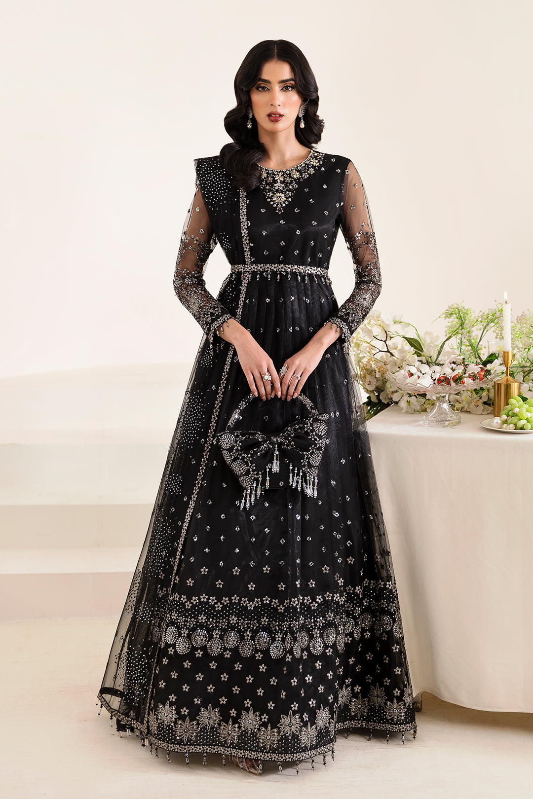 AF-HM-4017-Lucent | 3Pc Unstitched Suit Festive Chiffon Organza Reena By Alizen