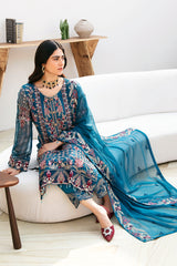 A-811 - 3PC Chiffon Collection Chevron By Ramsha