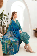 G-206 | 3PC Unstitched Luxury Lawn Ghazal By Ramsha