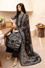 01-Mila | 3Pc Unstitched Luxury Lawn Cascade By Afrozeh