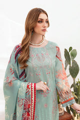 G-209 | 3PC Unstitched Luxury Lawn Ghazal By Ramsha