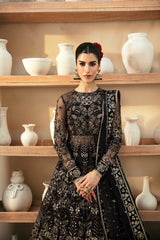 3-PC Organza Embroidered Hand Embolished By Akbar Aslam | Cinder