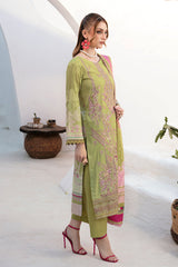 G-210 | 3PC Unstitched Luxury Lawn Ghazal By Ramsha