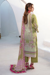 G-210 | 3PC Unstitched Luxury Lawn Ghazal By Ramsha