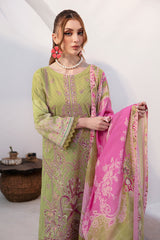 G-210 | 3PC Unstitched Luxury Lawn Ghazal By Ramsha