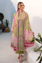 G-210 | 3PC Unstitched Luxury Lawn Ghazal By Ramsha