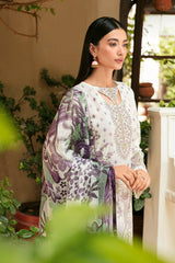 L-809 - 3PC Luxury Lawn Collection Mashaal By Ramsha