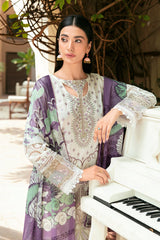 L-809 - 3PC Luxury Lawn Collection Mashaal By Ramsha