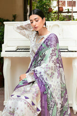 L-809 - 3PC Luxury Lawn Collection Mashaal By Ramsha