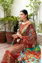 L-810 - 3PC Luxury Lawn Collection Mashaal By Ramsha