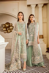 3-PC Unstitched Embroidered Chiffon Chantelle By Baroque | CH06-05