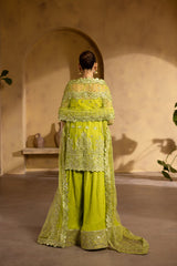 3-PC Unsttiched Organza Embroidered Luxury Formals By Emaan Adeel | BERYL