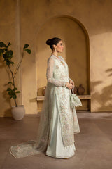 3-PC Unsttiched Organza Embroidered Luxury Formals By Emaan Adeel | CELESTIA