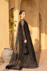 3-PC Unsttiched Organza Embroidered Luxury Formals By Emaan Adeel | VELVRA