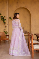 3-PC Unsttiched Organza Embroidered Luxury Formals By Emaan Adeel | AETHER