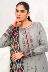 USE-9123 | 3Pc Unstitched Suit Embroidered lawn Summer 25 Drop II By Jazmin