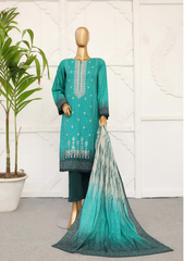 Design 01 | 3PC Stitched Embroidered Lawn By Sadabahar