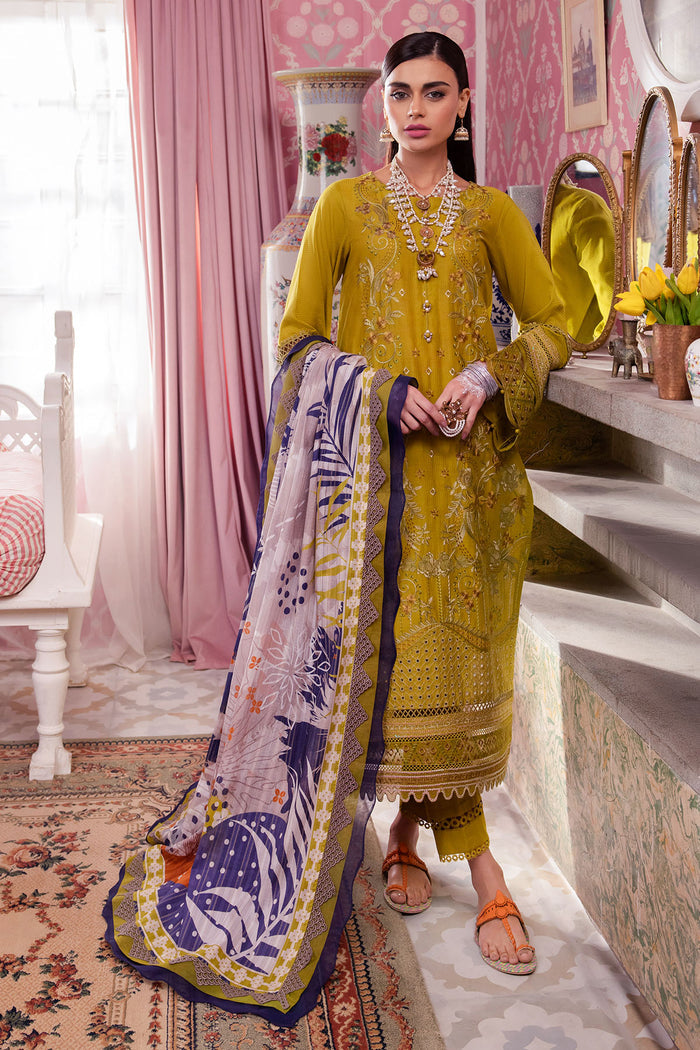 NS-111 | 3PC - Unstitched Maya Lawn Collection By Nureh