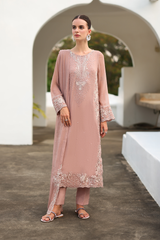 3-PC Unstitched Embroidered Net Chinon Chiffon By Iznik | CC-69