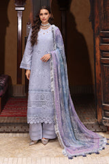 NE-108 | 3Pc Unstitched Suit Schillfli Lawn Collection Bazar By Nureh