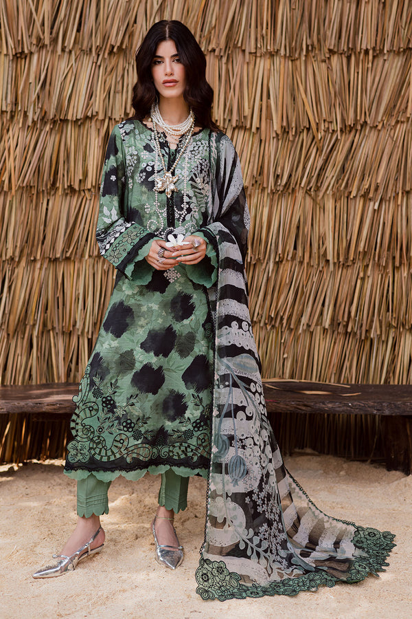 3-PC Unstitched Embroidered And Printed Viscose Gardenia by Nureh | NWG-86