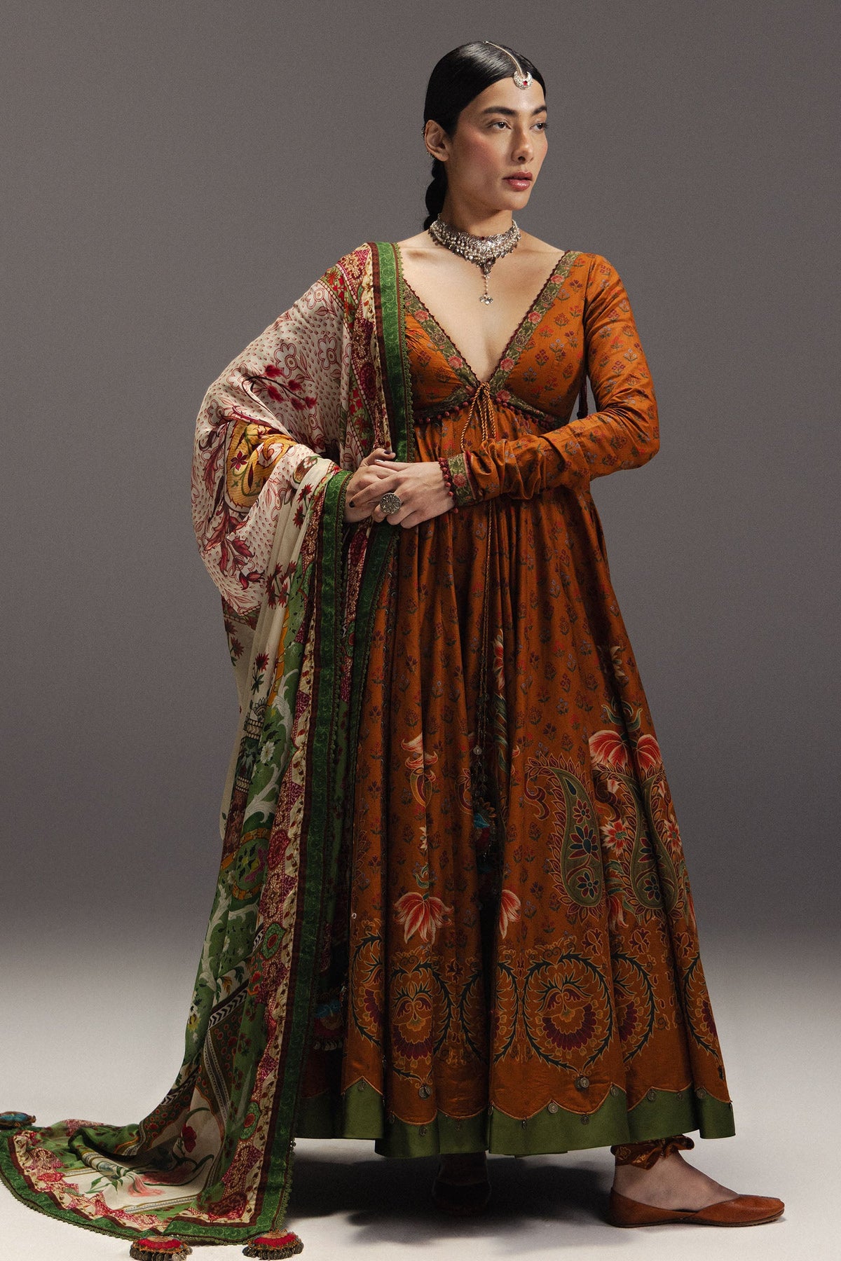 3-PC Unstitched Digital Printed Lawn Anarkali By Zara Shahjahan | Zarfashan