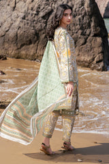 USE-9168 | 3Pc Unstitched Suit Digital Printed lawn Summer 25 Drop II By Jazmin