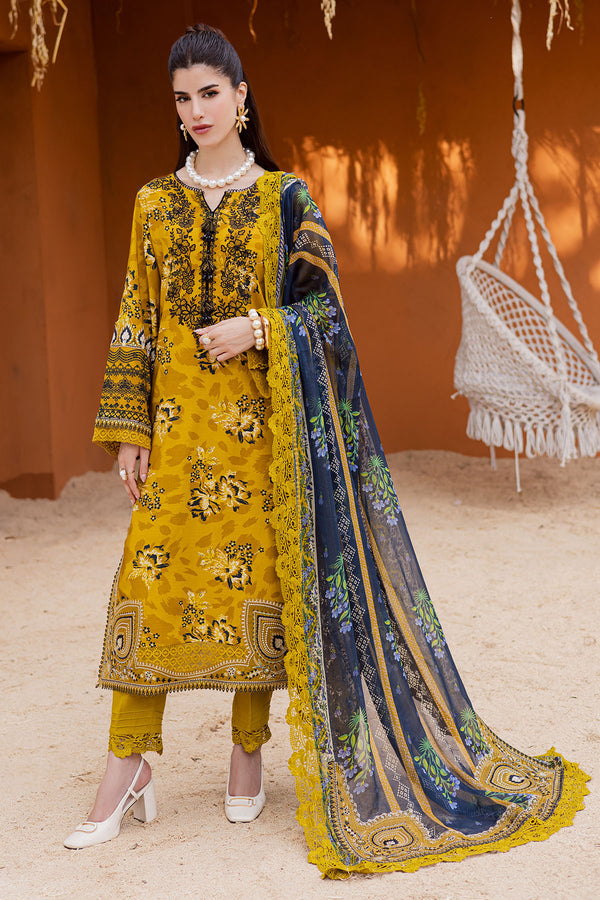 3-PC Unstitched Embroidered And Printed Viscose Gardenia by Nureh | NWG-87
