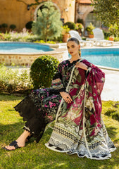 ELK-08A VISTA | 3Pc Unstitched Suit Lawn Collection Prints Chikankari By Elaf Premium