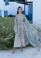 3-PC Unstitched Digital Printed Lawn Santorini By Elaf Premium | EPN-8B