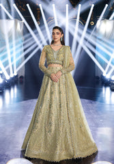 3-PC Unstitched Embroidered Organza Stardum Foirmals By Elaf Premium | ESH-07 MINT MAJESTY