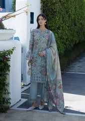 3-PC Unstitched Digital Printed Lawn Santorini By Elaf Premium | EPN-8A