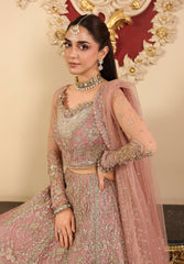 3-PC Unstitched Embroidered Organza Stardum Foirmals By Elaf Premium | ESH-02 GLAMOROUS