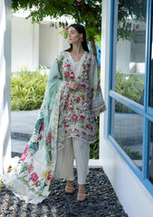 3-PC Unstitched Digital Printed Lawn Santorini By Elaf Premium | EPN-9B