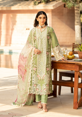 Unstitched 3-PC Embroidered Luxury Lawn By Elaf | ELM-08 FIZZAH