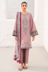 USE- 9135 | 3Pc Unstitched Suit Embroidered Lawn Summer Exclusive By Jazmin