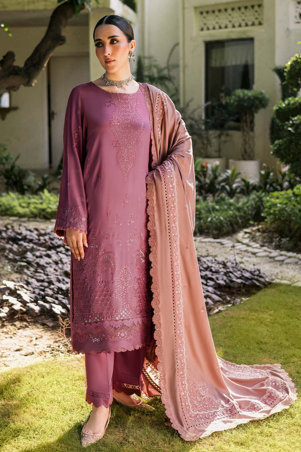 3-PC Unstitched Embroidered Marina Twill By Nureh | NE-177