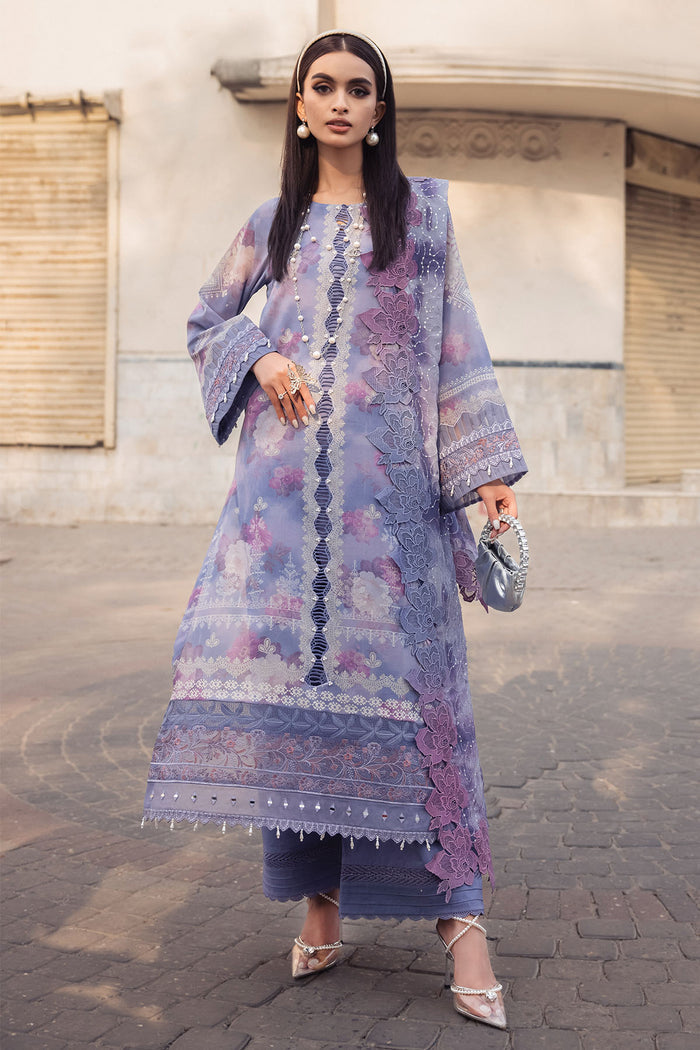 NS-119 | 3PC - Unstitched Maya Swiss Lawn Collection By Nureh