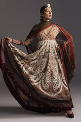 3-PC Unstitched Digital Printed Lawn Anarkali By Zara Shahjahan | Shahkar