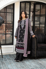3-PC Unstitched Lawn Embroidered Shirt Crinkle Embroidered Dupatta Naqsh By Wania | WL-505