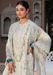 3-PC Unstitched Embroidered Lawn Ek Fasana By Kahf | KLB-2A NEELOFAR
