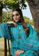 3-PC Unstitched Digital Printed Lawn Aangan By Kahf | KEHKASHAN