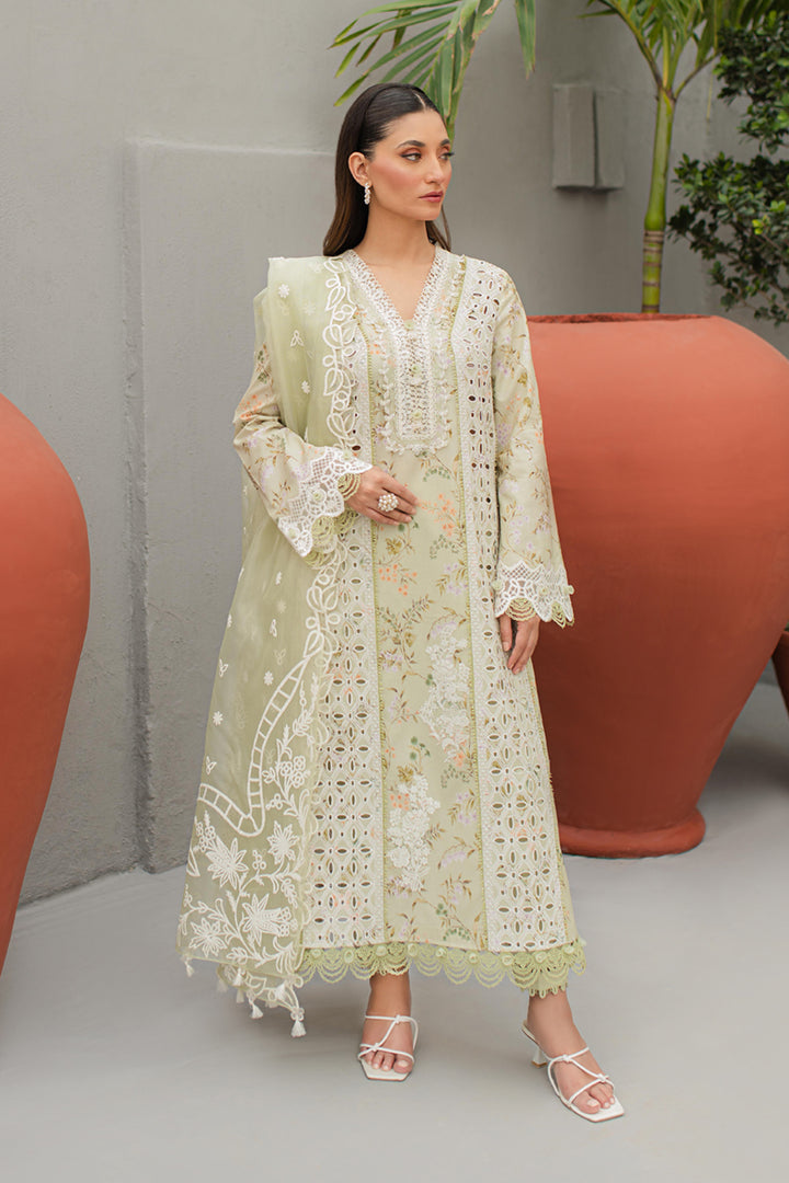 JK-01 EULALIA | 3Pc Unstitched Qline Lawn Collection By Qalamkar