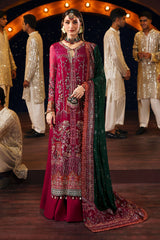 3-PC Unstitched Embroidered & Hand Embellished Jhoomro By Nureh | NL-82 Syera