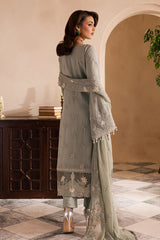 3-PC Unstitched Chiffon Embroidered Miraal by Emaan Adeel | ISMIRA
