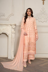 JH-48 | 4 Pc Unstitched Suit Winter Chickenri Viscose Zareen By Johra