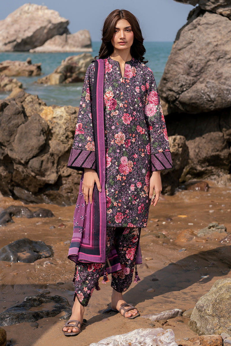 USE- 9175 | 3Pc Unstitched Suit Digital Printed Lawn Summer Basic By Jazmin