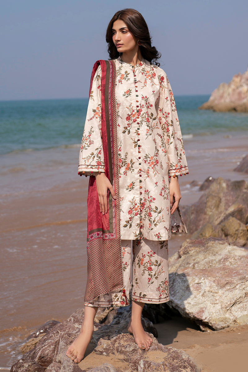 USE- 9157 | 3Pc Unstitched Suit Digital Printed Lawn Summer Basic By Jazmin