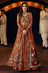 3-PC Unstitched Embroidered & Hand Embellished Jhoomro By Nureh | NL-80 Zardozi